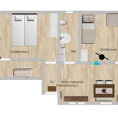 Komfortable 2x Schlafzimmer, Sauna Zubuchbar, Parkplatz & Lage In Appartamento Bad Muskau